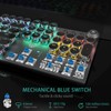 AULA F2088 Typewriter Style Mechanical Gaming Keyboard Wired,Blue Switches,Rainbow LED