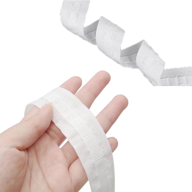 ArrErr Curtain Narrow Header Tape with Strings 30Mx3CM Pull Cord