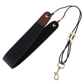 Neck Strap Saxophone Strap Clarinet Padded Neck Strap with Swivel Hook ID Cover ID Cover Black