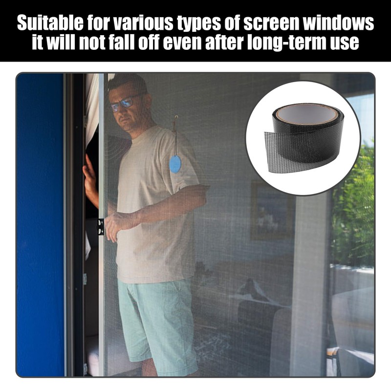 2-Roll Screen Repair Patch, Mosquito-Proof Patch, Waterproof Mesh Patch, Home
