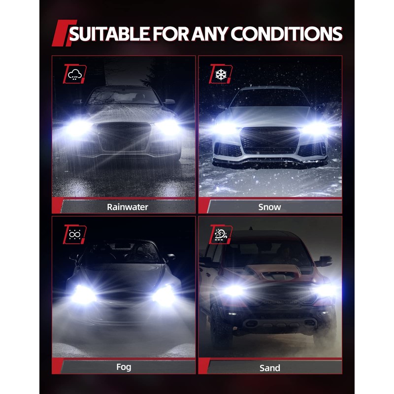 Torchbeam 9006 Fog Bulbs Cambo 32000LM Brightness With Extra Wide