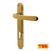 TSS Polished Brass UPVC Door Handle Pair Set, Sprung, 92mm
