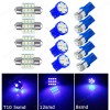 SHENKENUO 13pcs 8000K Blue LED Interior Lights Bulbs Kit Car