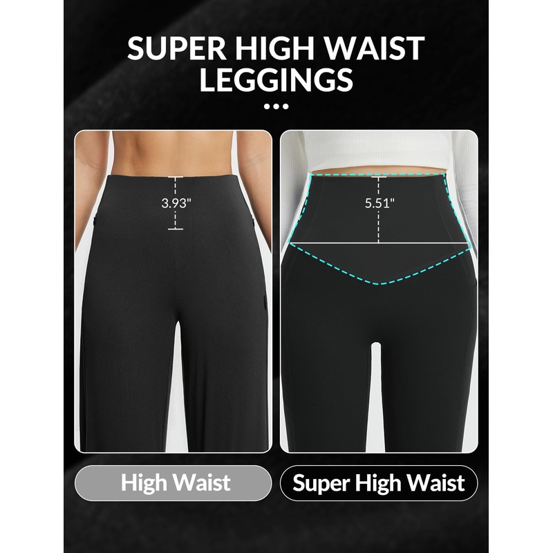 baleaf Super High Waisted Leggings for Women with Pockets Stretchy