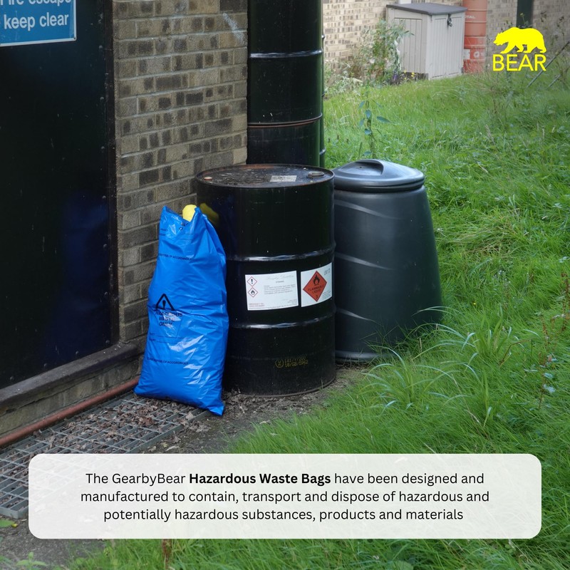 Hazardous Waste Bags - Blue - Pollution Control, Dangerous Waste