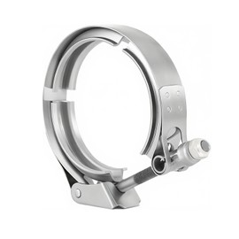 Elifecenter 3.5 Inch Exhaust V band Clamp T304 Stainless Steel with T-Bolt Quick Release Latch(No Flanges)