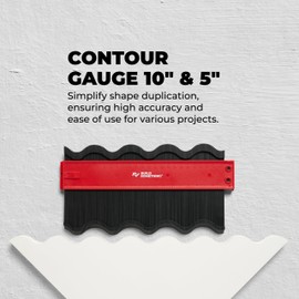 BUILDSOMETHING Contour Gauge 10" & 5" - Adjustable Profile Gauges for Flooring, Siding, Tile & More - Premium Carpentry Tools - 2 Pack