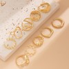 Chunky Gold Rings Set for Women Stackable Gold Rings Chunky