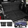 Dattumar Cargo Mat Compatible with 2018-2025 Jeep Wrangler JL 4x4 4-Door Trunk Mat Cargo Liner All Weather Back Seat Cover 2024 Wrangler JL 4x4 Accessories (2018-2025 JL 4x4,Trunk Mat+Backrest Mats)