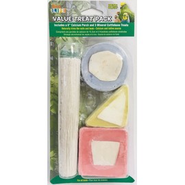 Penn-Plax Bird Pack: Calcium Perch and Mineral Cuttlebones (Includes 1-Perch and 3 Mineral Blocks)
