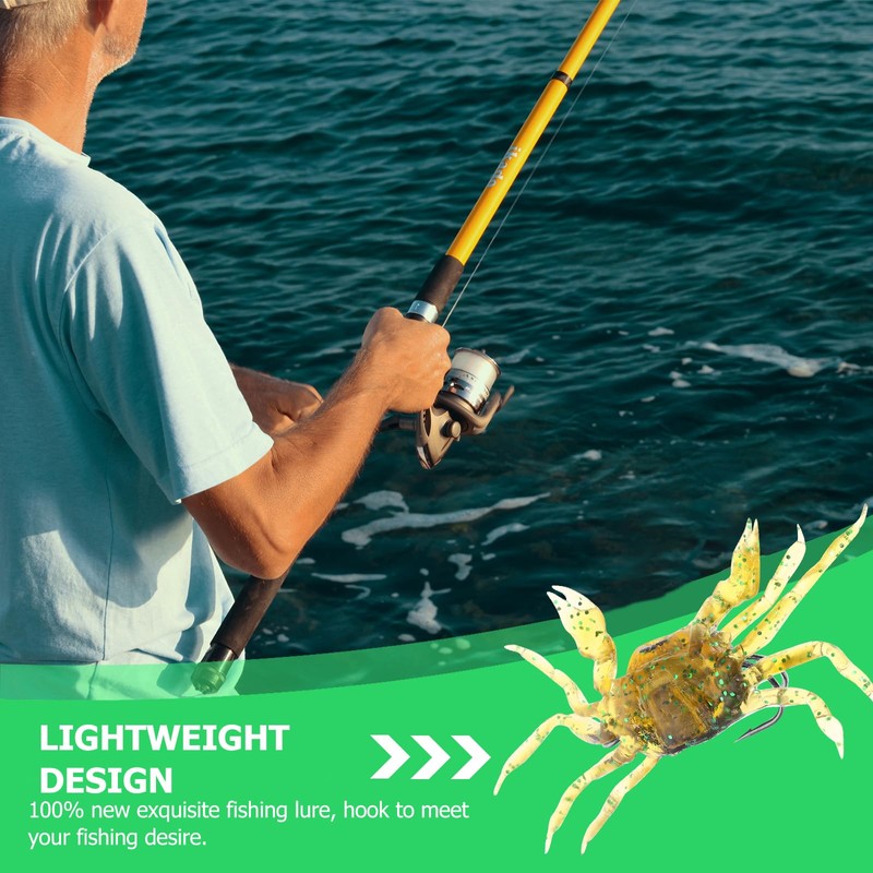BESPORTBLE Seabass Fishing Lures Artificial Bait Simulation Fishing Lures Crab