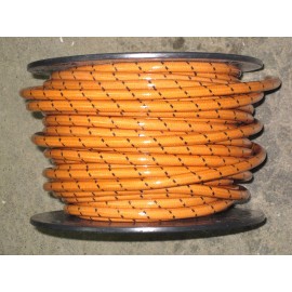Steadfast Cycles Orange woven cotton covered Spark Plug Wire 7mm stranded copper Core By The Foot