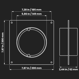 Repa Market 6 Inch Pack of 2 Duct Connector Flange – ABS Plastic Round Male Fit Vent Pipe Adapter – Wall Plate HVAC Exhaust & Intake Coupling – Airflow Fitting for Ventilation and Cooling Systems