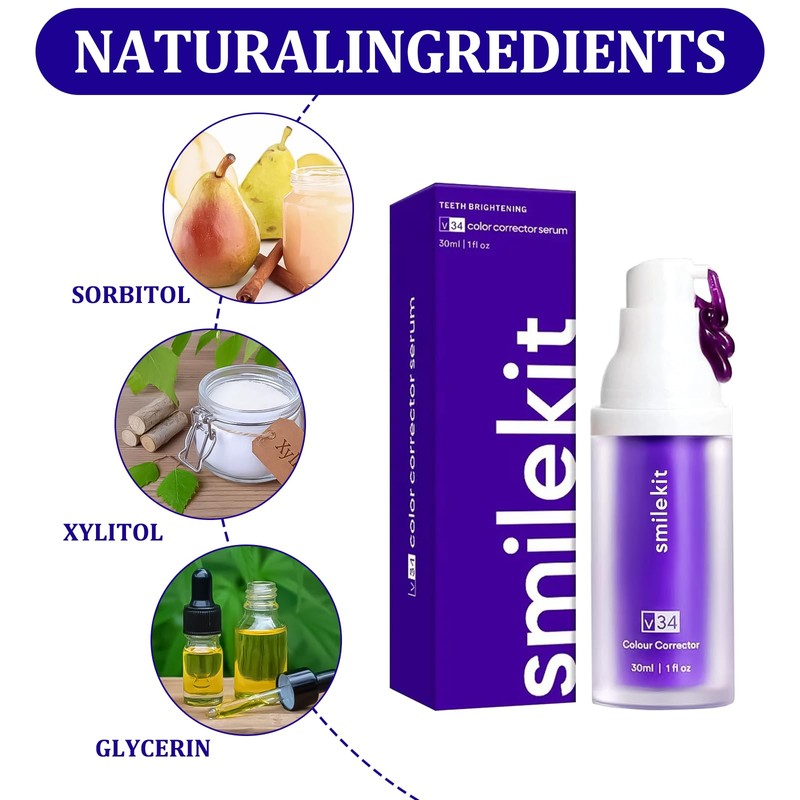 Colour Corrector Serum Purple Toothpaste White Teeth Whitening Whitening Toothpaste
