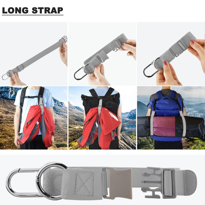 Convenient Travel Coat Fastener Belt, Elastic Velcro Jacket Grippers with