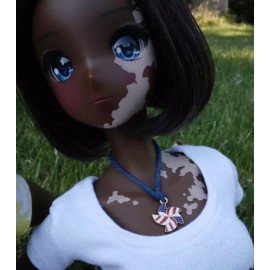 Kyle Lefort 1/3 Scale Smart Doll Sized American Flag Pinwheel  Pendant Necklace