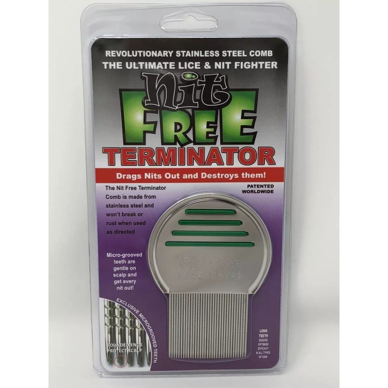 Nit Free Terminator Peine Para Liendres De Acero Inoxidable