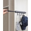 BaiNong 12 inch Valet Rod for Closets Pull Out Closet