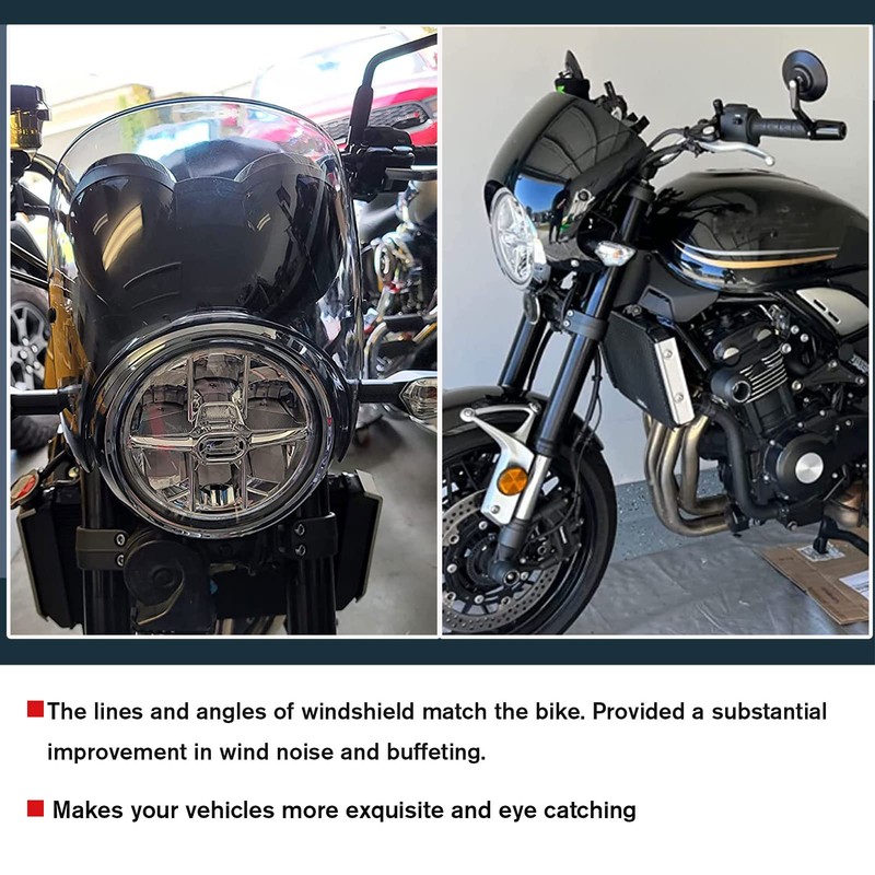 Midimttop Motorcycle Flyscreen WindScreen Windshield Windproof Pare-brise Shield Screen compatible