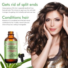 Rosemary Oil for Hair, Rosemary Oil for Scalp and Hair, Improves Hair Growth, 60 ml