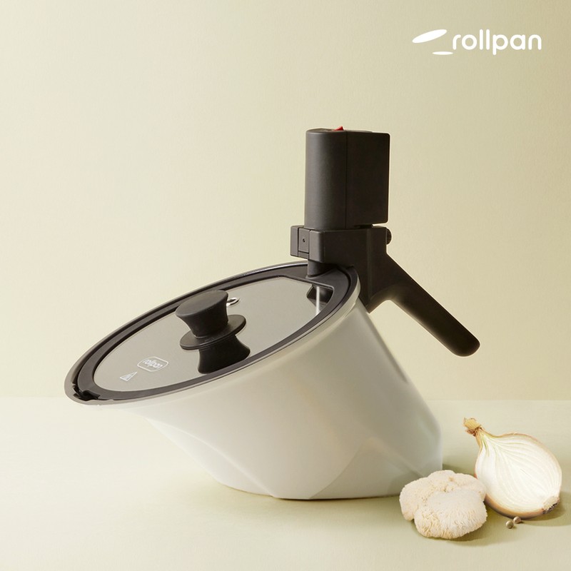 바이탈플랜트 롤팬 크림 뉴오리지널 자동회전냄비 VitalPlant Roll Pan Cream New
