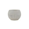 Distressed Cream Terracotta Planter with Fluted Texture