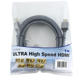 Maxtrack HDMI® 2.1 High Speed Cable 8K @ 60Hz / 4K @ 120Hz 1 Metre Gaming TV Blueray