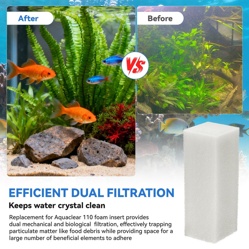 A623 Aquarium Foam Insert Compatible with AquaClear 110 Gallon Filter