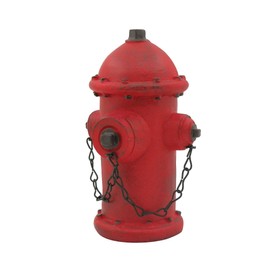 Ornerx Fire Hydrant Money Box Resin Piggy Bank