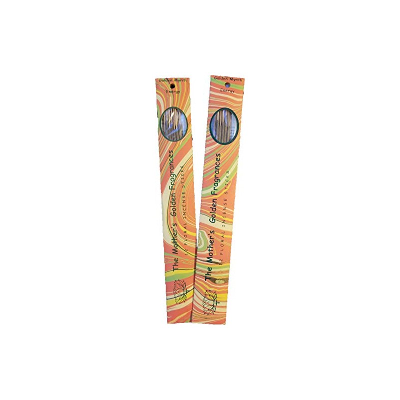 Mother's Golden Fragrances Incense - Myrhh 12 Stick Packet 10"