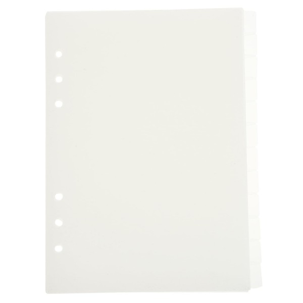 12Pcs Translucent Tab Dividers for Binders Index Classified Labels with