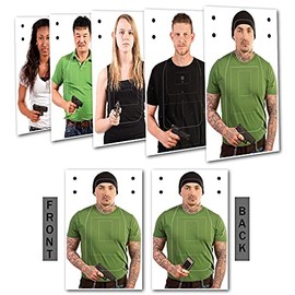 Challenge Targets Shoot/No-Shoot Target Assortment - 25PK (White Paper, 23" x 35", Pistol Shooting or Rifle Shooting)