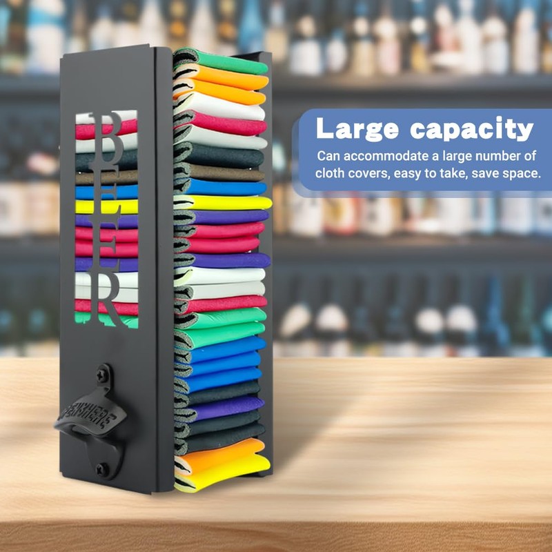 Can Cooler Holder Dispenser, Metal 2‑in‑1 Storage Organizer