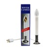 Creative Hobbies Electric Window Candle Lamp with Pewter Plated Base,
