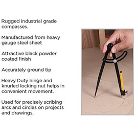 Groz 01550 6" Wing Compass, powder coated finish