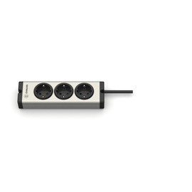 EHMANN 0600x00032033 Aluminium Power Strip Universal 3-Way 3 m Cable