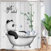ASDCXZ Funny Shower Curtain, 180 x 200 cm, Panda Takes