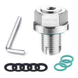 M12.1-1.25x 15mm Oil Drain Plug Oversize Piggyback, Stainless Steel Self Tapping Oil Pan Thread Repair Kit