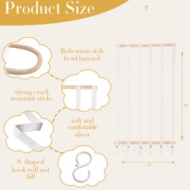 YOcity Bow Holder for Girls Hair Bows-Bow Organizer for Girls Hair Bows Baby Headband Holder Organizer Storage Hair Accessories Organizer Display for Girls Room Wall Hanging Decor (White)