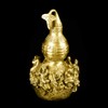 BRASSTAR Golden Brass Bagua Gourd Wu Lou Statue 7.5”(H) Feng