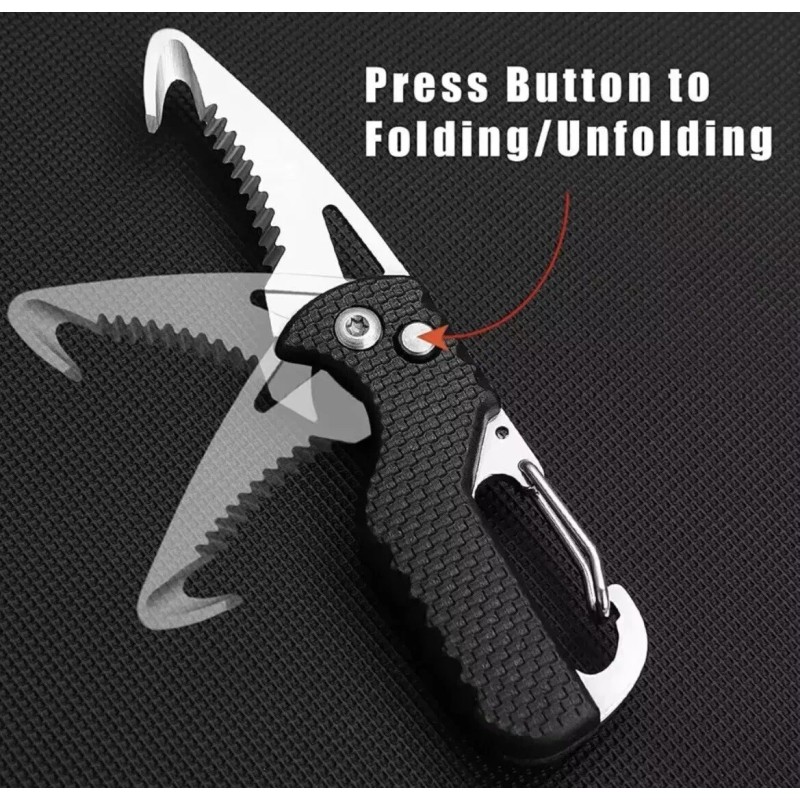 ITOKEY MultiTool Keychain Knife, Small Pocket Strap Cutter, Razor Sharp