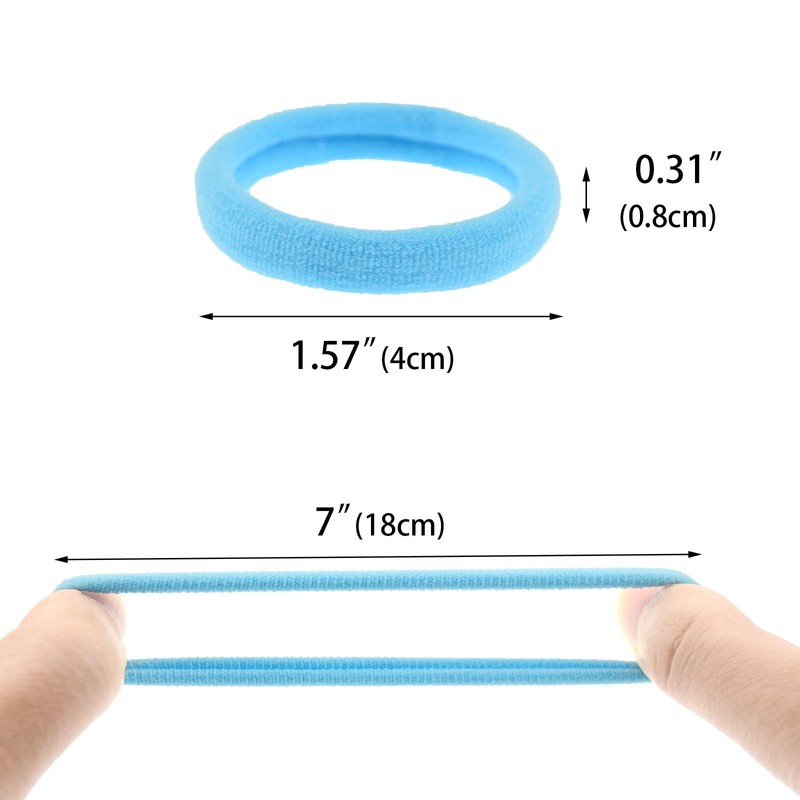100 Pack Seamless Hair Ties for Women Girls Ponytail Holders