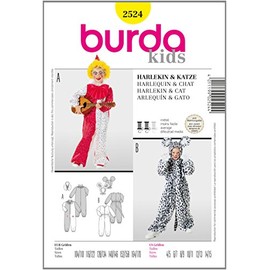 Patron de Couture Burda B2524 Harlequin/Cat, 19 x 13 cm