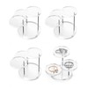 QWORK Round Acrylic Products Display Riser Stands, 3 Tier Jewelry