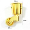 Polished Antique Cup Casters Solid Brass High Load Capacity Universal
