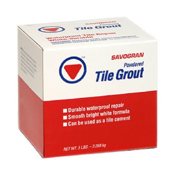 Savogran 12842 5lb Powdered Tile Grout, White, 5 lb