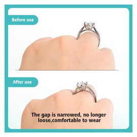 Invisible Ring Size Adjuster for Loose Rings Ring Adjuster Fit Any Rings, Assorted Sizes of Ring Sizer (8PCS+1 Cloth)