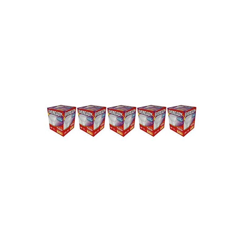 5X EVEREADY GU10 LED 4.7W = 50W Warm White 3000K