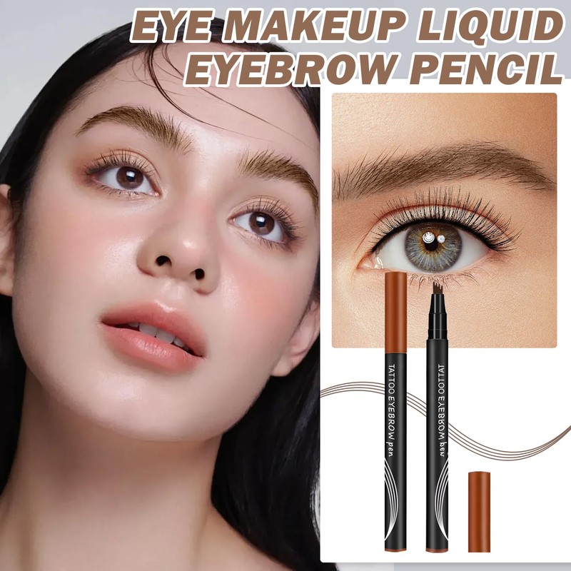 AIUEO Microblading Eyebrow Pencil Dark Brown Eyebrow Pen Long Lasting