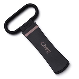 CHEER MODA Ah So - Abridor de vino - Extractor de corcho de dos puntas con estuche elegante - Abridor de vino de acero inoxidable de lujo, color negro y dorado
